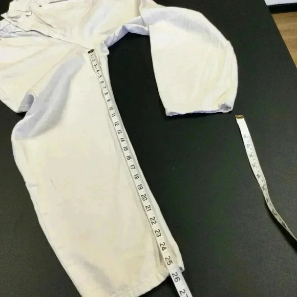 Zara Womens Ivory Baggy Fit Paper Bag Carrot Leg Ankle Rigid Jeans Size 6 - Picture 8 of 10